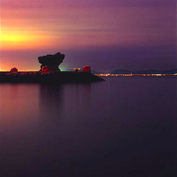 海中道路の夜景